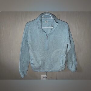 No Boundaries Soft Blue Cowl Neck Sweater